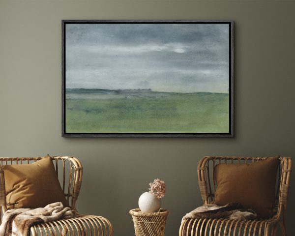 SouthandArt Abstract Landscape Wall art, Framed Canvas Art print with hanging kit