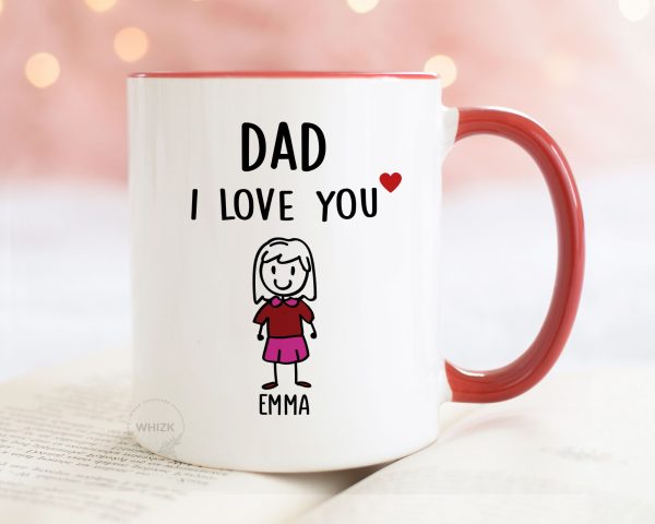 Dad Gift For Dad Birthday Gift, Dad Mug, Fathers Day Gift From Daughter Son Kids Wife Dad Christmas Gift Funny Coffee Cup Personalized Stick