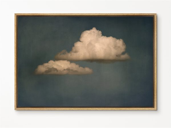 SouthandArt Abstract Clouds Wall art, Framed Canvas Art print with hanging kit