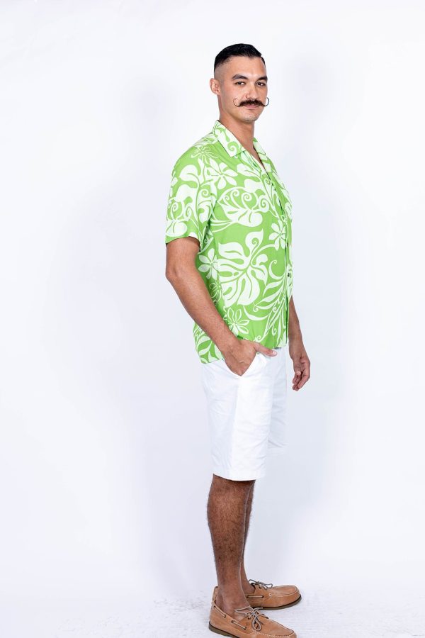 Made in Hawaii, Super Soft Resort Wear Rayon Monstera Abstract Hawaiian Aloha Shirt Bulk Order Group Wedding Uniforms Summer Handmade Gifts